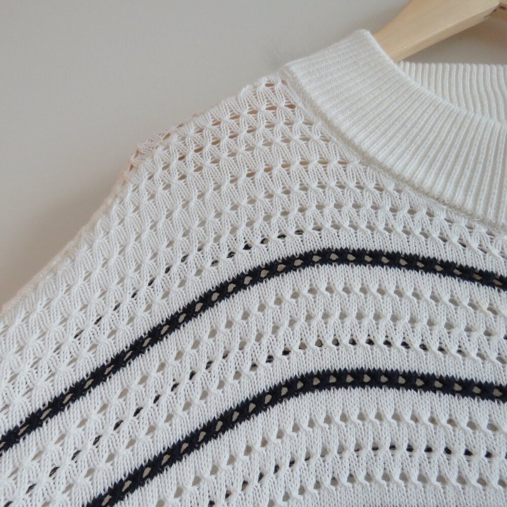 SERAPHINE Helga Textured Stripe Cotton Maternity Nursing Sweater Jumper Size L - Picture 6 of 16